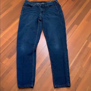 Blue jeans   with front and back pockets
